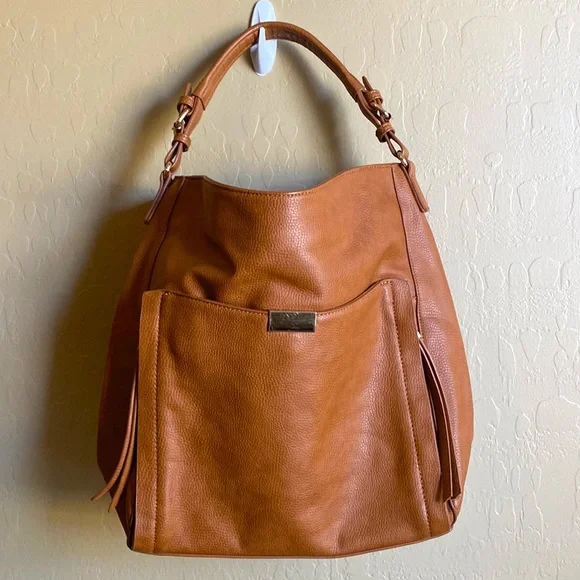 Madison West Bags Maddison West Soft Satchel Shoulder Bag Tan